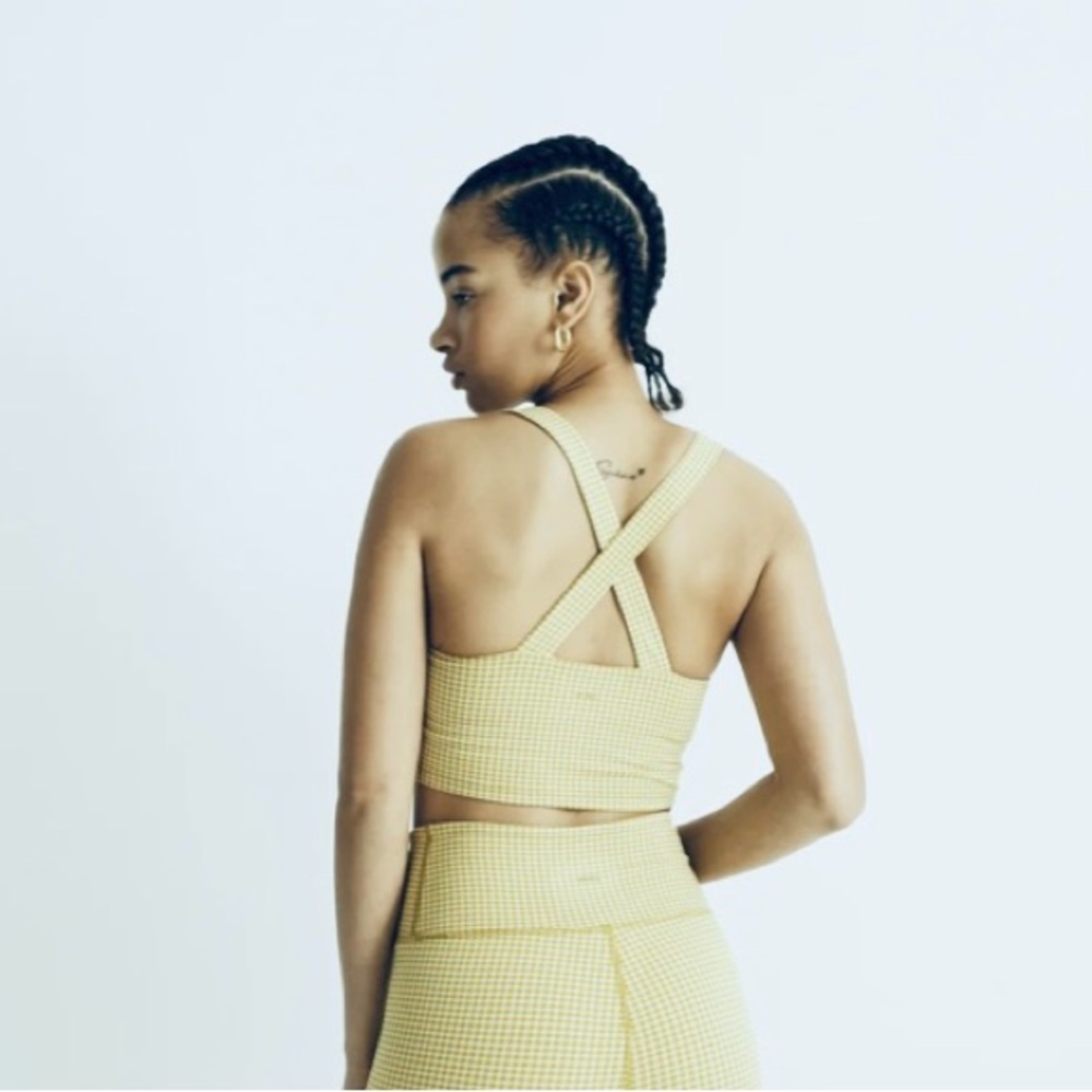 Madewell Flex Razor Crop Top Gingham